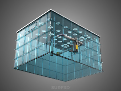 GRID ARRAY TANAMAN HIDROPONIK AEROPONIK STASIUN POMPA KABUT SPRAYER Model 3D