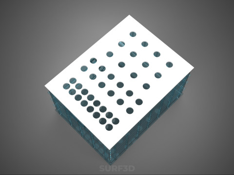 GRID ARRAY TANAMAN HIDROPONIK AEROPONIK STASIUN POMPA KABUT SPRAYER Model 3D