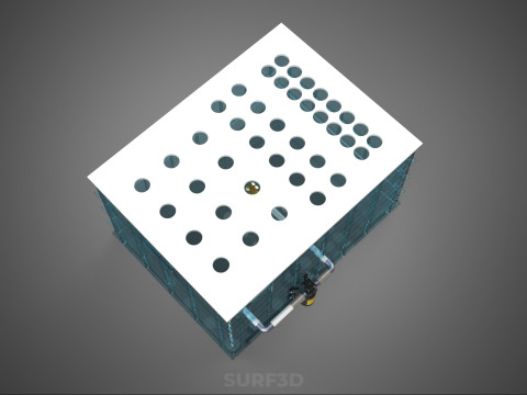 GRID ARRAY TANAMAN HIDROPONIK AEROPONIK STASIUN POMPA KABUT SPRAYER Model 3D