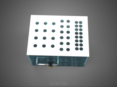 GRID ARRAY TANAMAN HIDROPONIK AEROPONIK STASIUN POMPA KABUT SPRAYER Model 3D