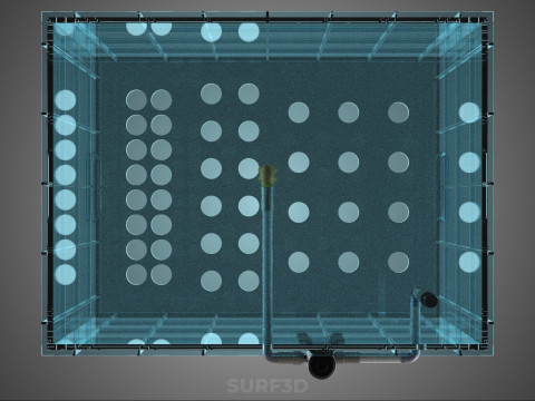GRID ARRAY TANAMAN HIDROPONIK AEROPONIK STASIUN POMPA KABUT SPRAYER Model 3D