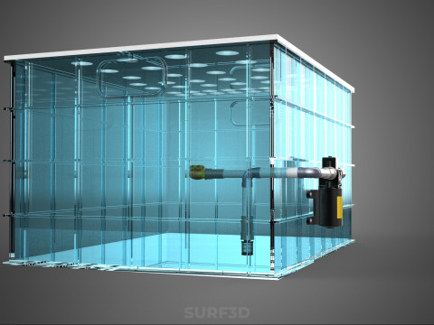 GRID ARRAY TANAMAN HIDROPONIK AEROPONIK STASIUN POMPA KABUT SPRAYER Model 3D