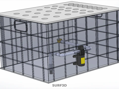 GRID ARRAY PLANTS HYDROPONIC AEROPONIC STATION MIST PUMP SPRAYER 3D Model
