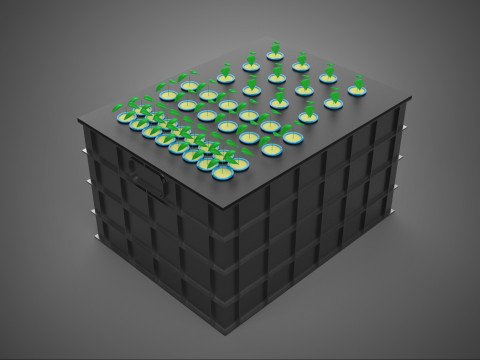 SISTEMA DE MÁQUINA DE PLANTA DE CLONAGEM HIDROPÔNICA AEROPÔNICA Modelo 3D