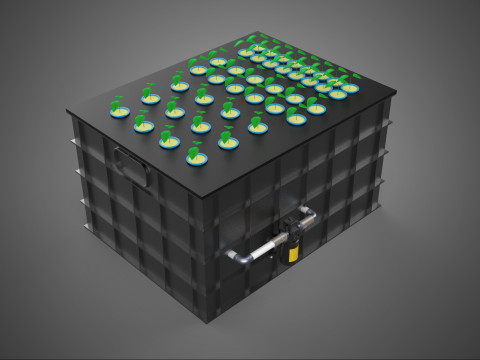 SISTEMA DE MÁQUINA DE PLANTA DE CLONAGEM HIDROPÔNICA AEROPÔNICA Modelo 3D