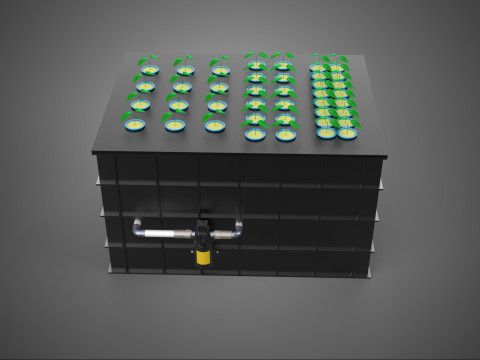 SISTEMA DE MÁQUINA DE PLANTA DE CLONAGEM HIDROPÔNICA AEROPÔNICA Modelo 3D