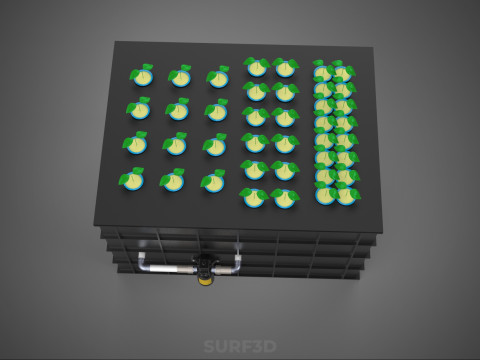 SISTEMA DE MÁQUINA DE PLANTA DE CLONAGEM HIDROPÔNICA AEROPÔNICA Modelo 3D