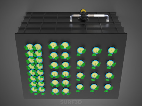 SISTEMA DE MÁQUINA DE PLANTA DE CLONAGEM HIDROPÔNICA AEROPÔNICA Modelo 3D