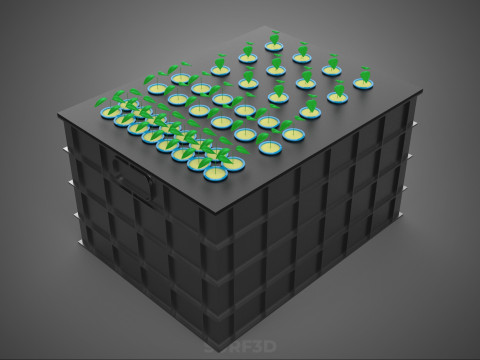 SISTEMA DE MÁQUINA DE PLANTA DE CLONAGEM HIDROPÔNICA AEROPÔNICA Modelo 3D