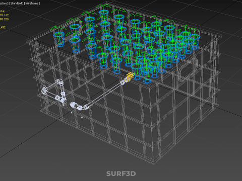 SISTEMA DE MÁQUINA DE PLANTA DE CLONAGEM HIDROPÔNICA AEROPÔNICA Modelo 3D