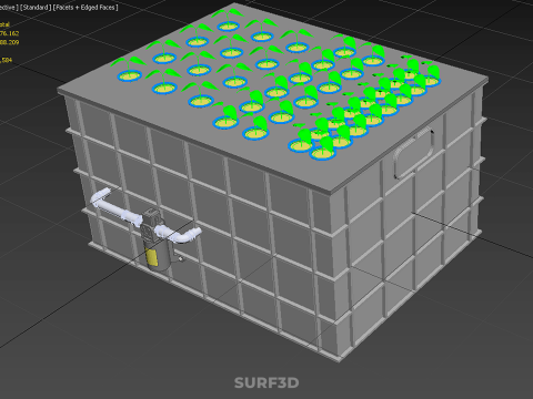SISTEMA DE MÁQUINA DE PLANTA DE CLONAGEM HIDROPÔNICA AEROPÔNICA Modelo 3D