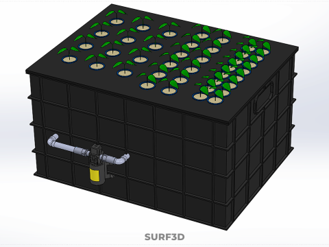 SISTEMA DE MÁQUINA DE PLANTA DE CLONAGEM HIDROPÔNICA AEROPÔNICA Modelo 3D