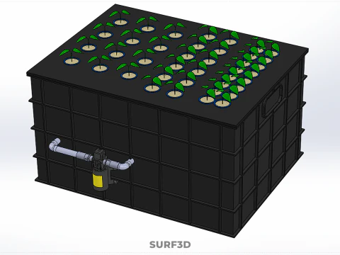 AEROPONIC HYDROPONIC CLONING CLONE CLONER PLANT MACHINE SYSTEM 3D Model