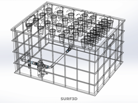 SISTEMA DE MÁQUINA DE PLANTA DE CLONAGEM HIDROPÔNICA AEROPÔNICA Modelo 3D
