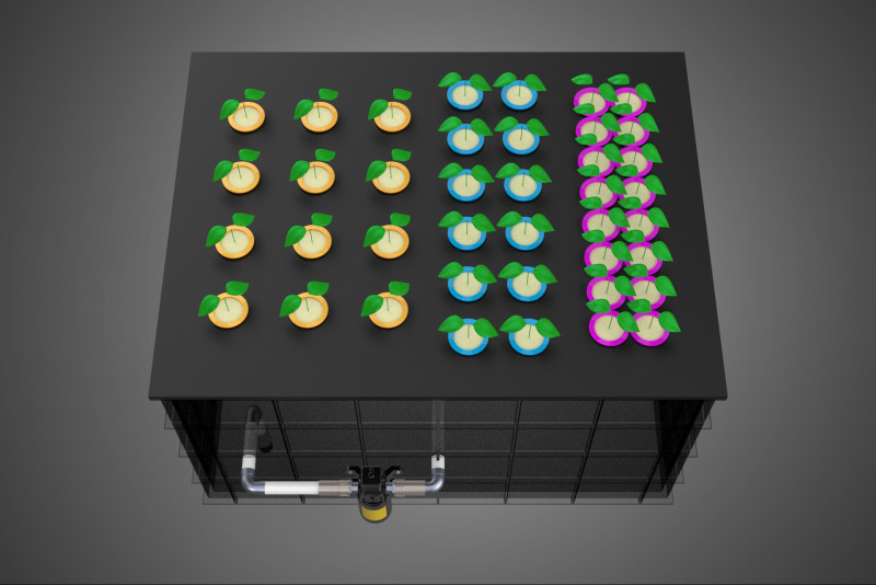 Automatisches aeroponisches Klonstations-Pflanzenspray-Klon-Kloner-Set 3D Modell .c4d .max .obj .3ds .fbx .stl .blend 