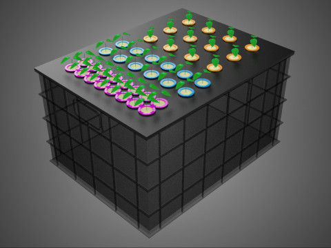 Automatisches aeroponisches Klonstations-Pflanzenspray-Klon-Kloner-Set 3D Modell