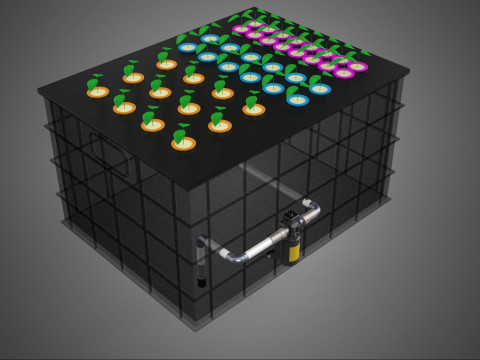 Automatisches aeroponisches Klonstations-Pflanzenspray-Klon-Kloner-Set 3D Modell