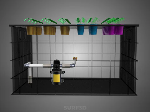 AUTOMATIC AEROPONIC CLONE STATION PLANT SPRAY CLONING CLONER KIT 3D Model