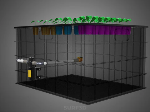 AUTOMATIC AEROPONIC CLONE STATION PLANT SPRAY CLONING CLONER KIT 3D Model