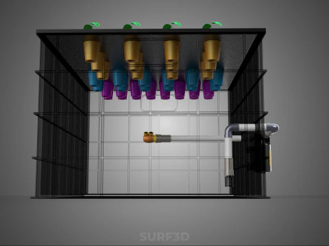 AUTOMATIC AEROPONIC CLONE STATION PLANT SPRAY CLONING CLONER KIT 3D Model