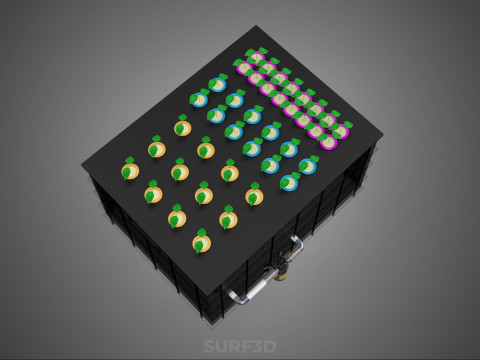 Automatisches aeroponisches Klonstations-Pflanzenspray-Klon-Kloner-Set 3D Modell