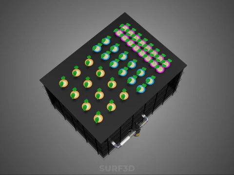AUTOMATIC AEROPONIC CLONE STATION PLANT SPRAY CLONING CLONER KIT 3D Model