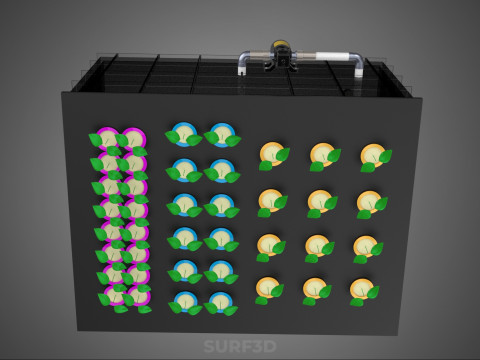 Automatisches aeroponisches Klonstations-Pflanzenspray-Klon-Kloner-Set 3D Modell