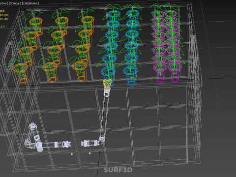 Automatisches aeroponisches Klonstations-Pflanzenspray-Klon-Kloner-Set 3D Modell