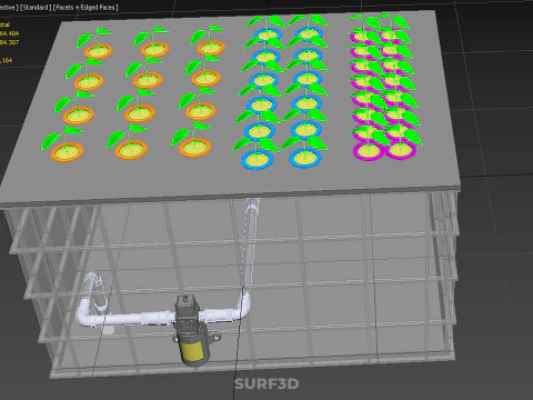 AUTOMATIC AEROPONIC CLONE STATION PLANT SPRAY CLONING CLONER KIT 3D Model