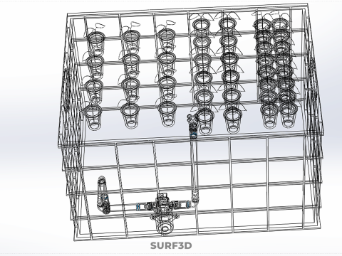 Automatisches aeroponisches Klonstations-Pflanzenspray-Klon-Kloner-Set 3D Modell