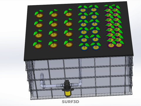 Automatisches aeroponisches Klonstations-Pflanzenspray-Klon-Kloner-Set 3D Modell