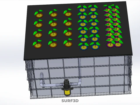 AUTOMATIC AEROPONIC CLONE STATION PLANT SPRAY CLONING CLONER KIT 3D Model