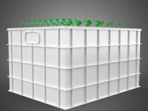 AEROPONIC HYDROPONIC STEINWOLLE-PFLANZKASTEN-POD-KULTURSYSTEM UP 3D Modell