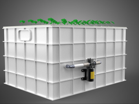 AEROPONIC HYDROPONIC STEINWOLLE-PFLANZKASTEN-POD-KULTURSYSTEM UP 3D Modell