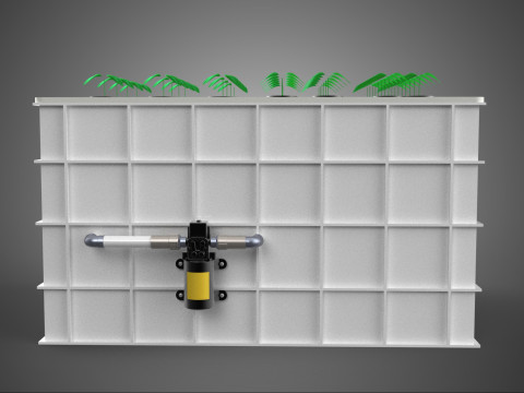 AEROPONIC HYDROPONIC STEINWOLLE-PFLANZKASTEN-POD-KULTURSYSTEM UP 3D Modell