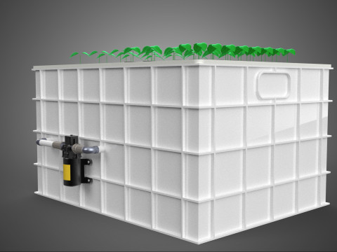 AEROPONIC HYDROPONIC STEINWOLLE-PFLANZKASTEN-POD-KULTURSYSTEM UP 3D Modell