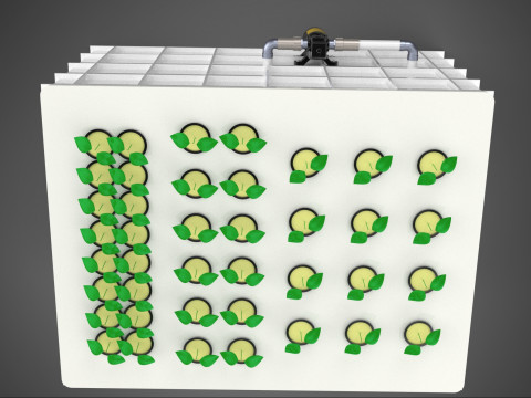 AEROPONIC HYDROPONIC STEINWOLLE-PFLANZKASTEN-POD-KULTURSYSTEM UP 3D Modell