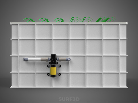 AEROPONIC HYDROPONIC STEINWOLLE-PFLANZKASTEN-POD-KULTURSYSTEM UP 3D Modell
