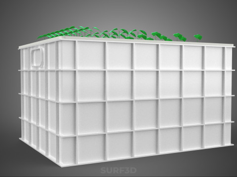 AEROPONIC HYDROPONIC STEINWOLLE-PFLANZKASTEN-POD-KULTURSYSTEM UP 3D Modell