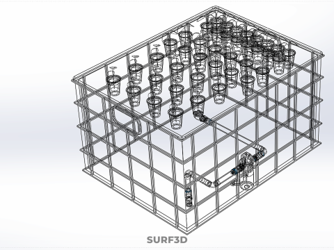 AEROPONIC HYDROPONIC STEINWOLLE-PFLANZKASTEN-POD-KULTURSYSTEM UP 3D Modell