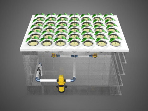 KIT NEBBIA CON UGELLO NEBBIATRICE AD ALTA PRESSIONE PER LA PROPAGAZIONE AEROPONICA Modello 3D