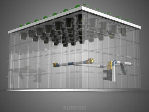 WYSOKOCIŚNIENIOWA USTAWIENIE ROZPALANIA AEROPONICZNEGO DYSZ DO ZMTRYWANIA ZESTAW MGŁY Model 3D