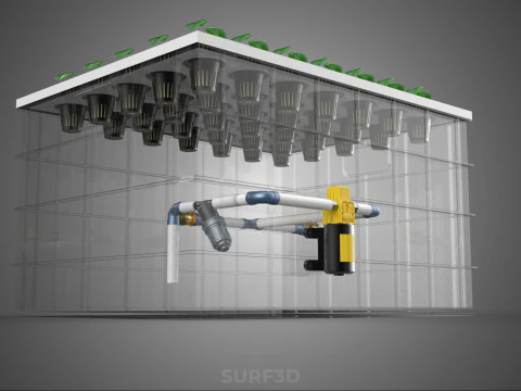 WYSOKOCIŚNIENIOWA USTAWIENIE ROZPALANIA AEROPONICZNEGO DYSZ DO ZMTRYWANIA ZESTAW MGŁY Model 3D