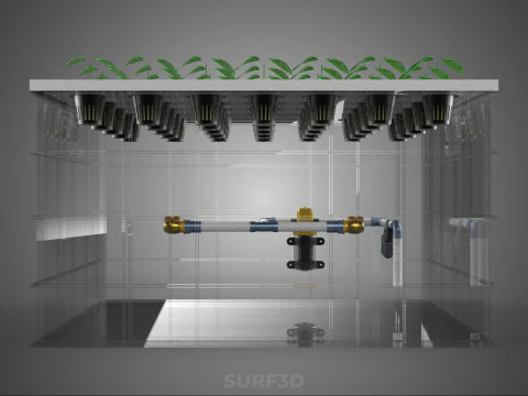 WYSOKOCIŚNIENIOWA USTAWIENIE ROZPALANIA AEROPONICZNEGO DYSZ DO ZMTRYWANIA ZESTAW MGŁY Model 3D