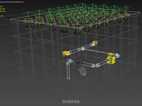 WYSOKOCIŚNIENIOWA USTAWIENIE ROZPALANIA AEROPONICZNEGO DYSZ DO ZMTRYWANIA ZESTAW MGŁY Model 3D