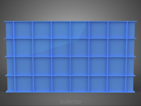 STANDART DİKDÖRTGEN MAVİ PLASTİK KASA KUTUSU EL KONTEYNERI 3D Model