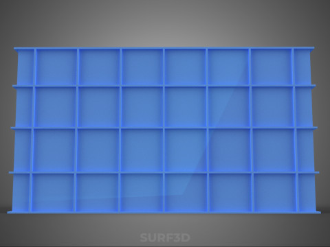 STANDART DİKDÖRTGEN MAVİ PLASTİK KASA KUTUSU EL KONTEYNERI 3D Model