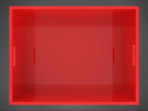 표준 빈 빨간색 컨테이너 유틸리티 보관 플라스틱 상자 상자 3D 모델