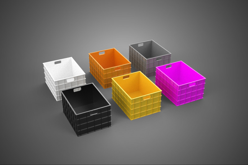 STANDARD GIALLO VIOLA ARANCIONE BIANCO NERO GRIGIO SCATOLA IN PLASTICA Modello 3D .c4d .max .obj .3ds .fbx .stl .blend 