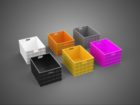 STANDARD GIALLO VIOLA ARANCIONE BIANCO NERO GRIGIO SCATOLA IN PLASTICA Modello 3D